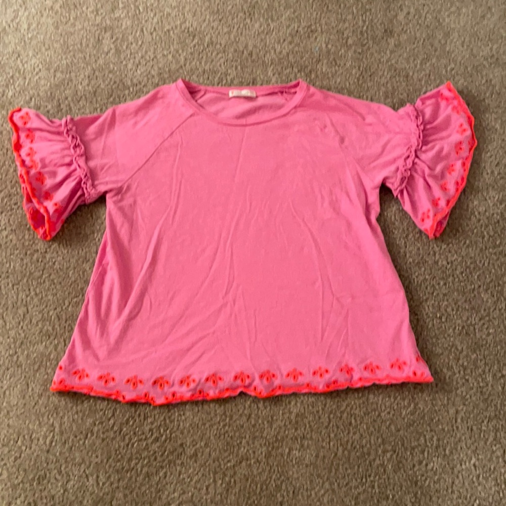 Pink shirt with beautiful detail!